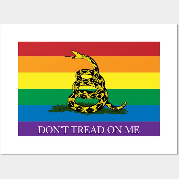 Rainbow Gadsden Flag Wall Art by Operation Blazing Sword